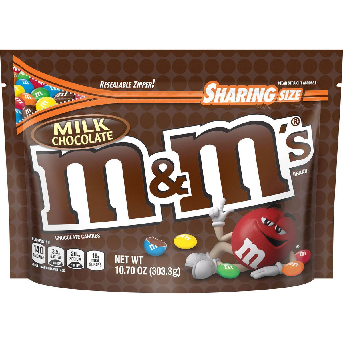 M&M'S Chocolate Candies, Milk Chocolate, Share Size