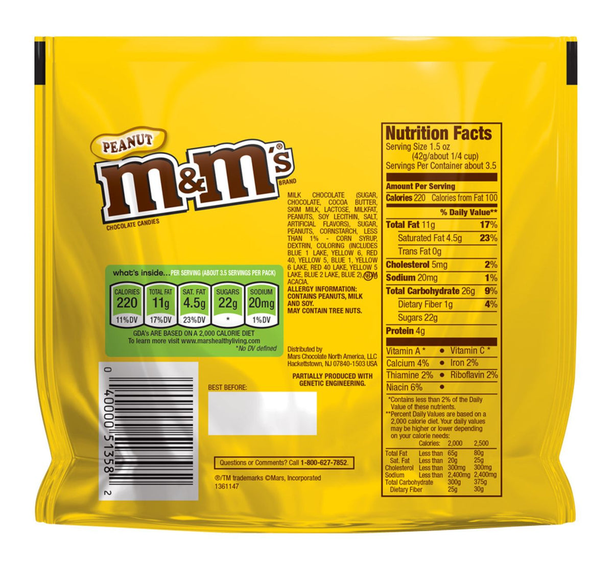 m&m packet