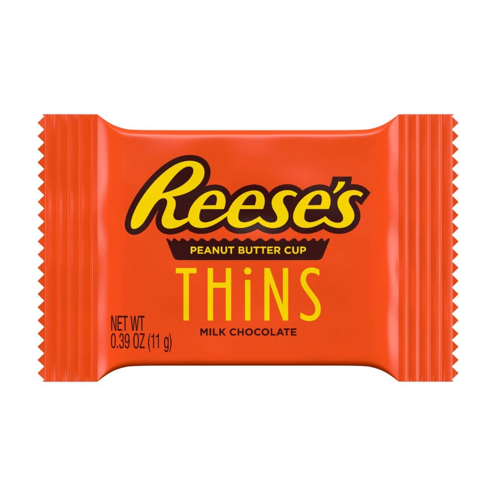 Reese's Peanut Butter Cups Thins Milk Chocolate 3.1 Oz Peg Bag