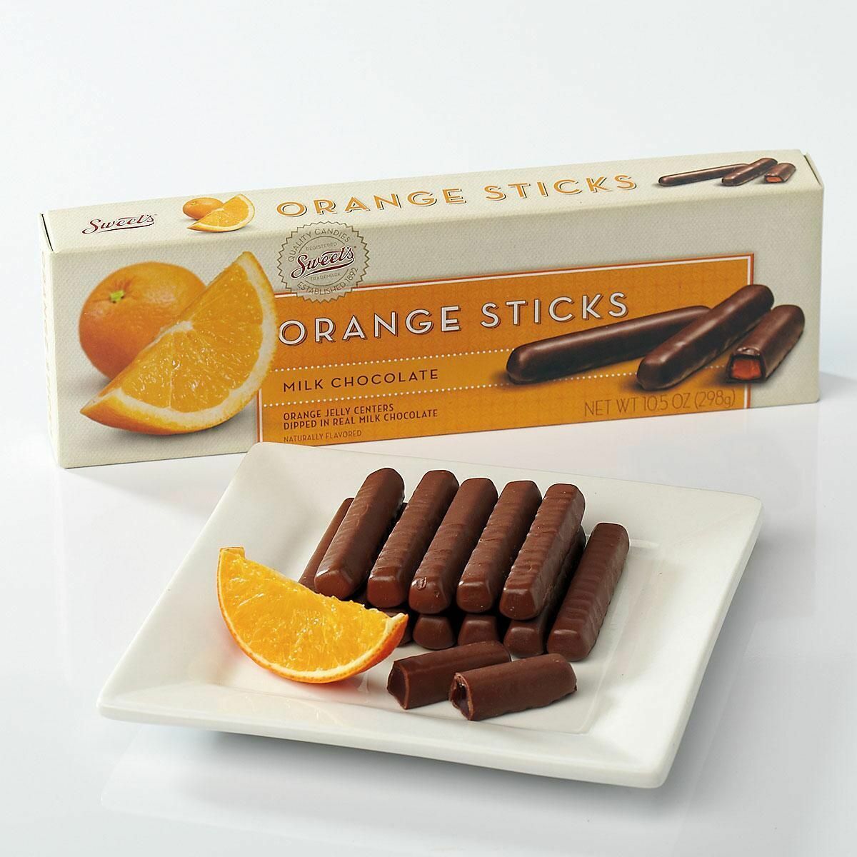 Sweet's Milk Chocolate Orange Sticks - 10.5 oz box