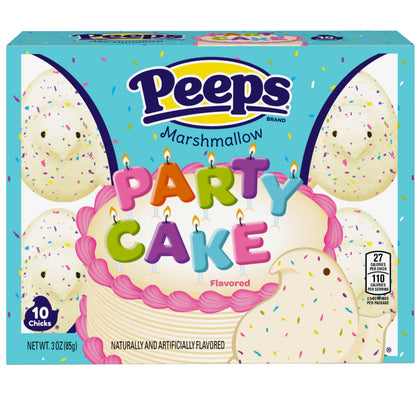 Peeps Party Cake Flavored Marshmallow Chicks, 3oz