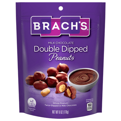 Brach's Chocolate Creations Milk Chocolate Peanut Double Dippers, 6 oz. Bag