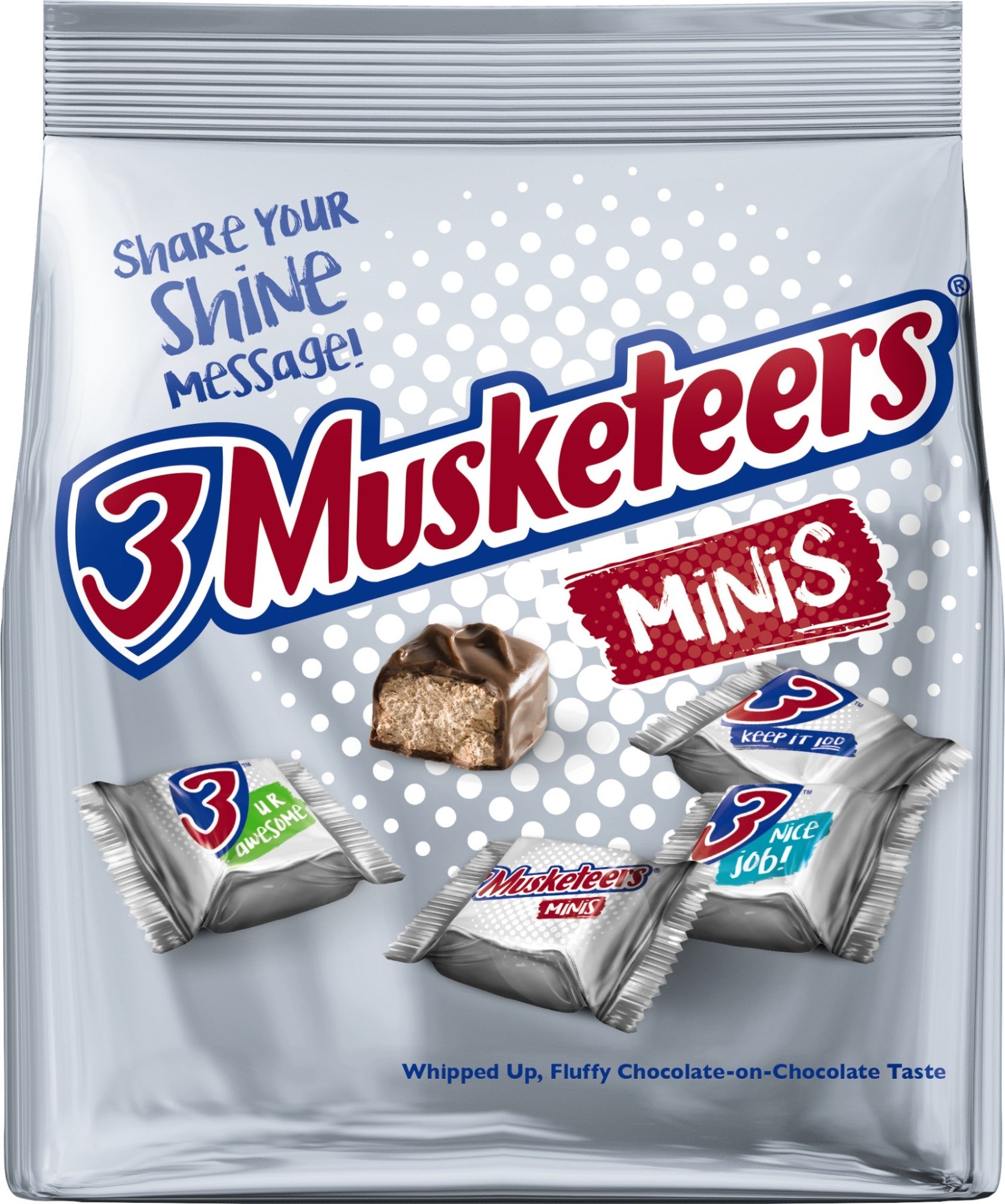 3 Musketeers Chocolate Minis Size Candy Bars, 8.4 Oz
