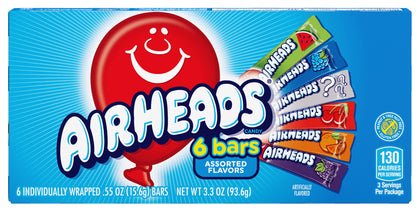 Airhead Assorted Flavors Chewy Candy Bars, 3.3oz