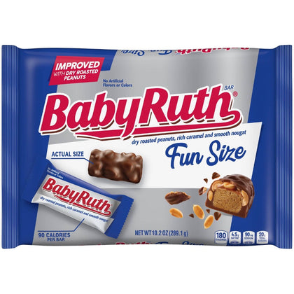 Baby Ruth Fun Size Chocolate Candy Bars, 10.2oz