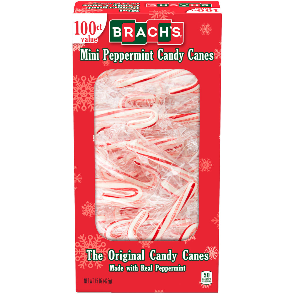 Brach's Bob's Mini Peppermint Candy Canes, 100ct, 15oz