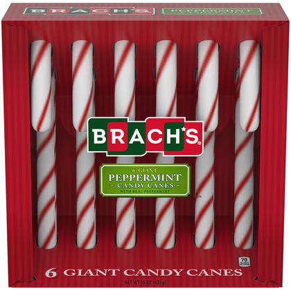 Brach's Peppermint Giant Candy Canes, 15oz, 6ct