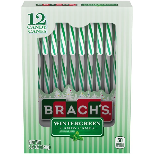 Brach's Wintergreen Candy Canes, 12ct, 5.3oz
