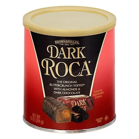 Brown & Haley Dark Roca Buttercrunch Toffee with Almonds & Dark Chocolate, 10oz