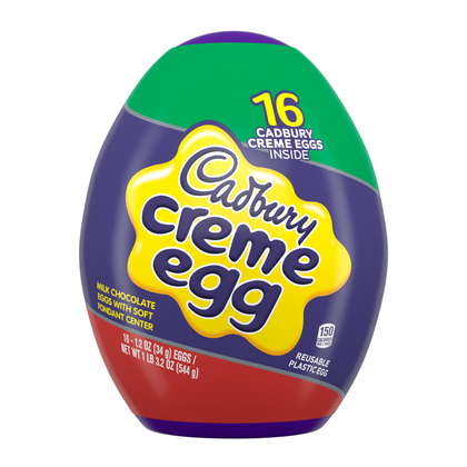 Cadbury Creme Plastic Egg with 16 Eggs Inside, 1lb 3.2oz