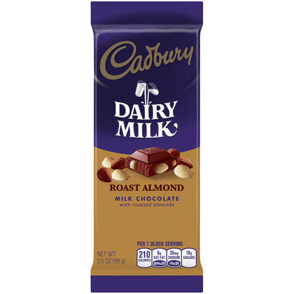 Cadbury Dairy Milk Roast Almond Milk Chocolate Bar, 3.5oz