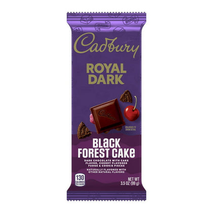 Cadbury Royal Dark Black Forest Chocolate Bar, 3.5oz