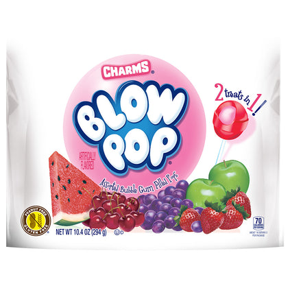 Charms Blow Pops Assorted Flavors Lollipops, 10.4oz