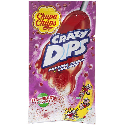 Chupa Chups Crazy Dips Strawberry, 16g (Product of Turkey)