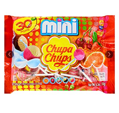 Chupa Chups Mini Lollipops, 30 Pops, 6.3oz