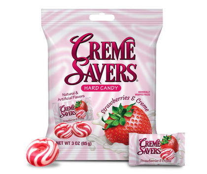 Creme Savers Strawberries & Creme Hard Candy, 3oz