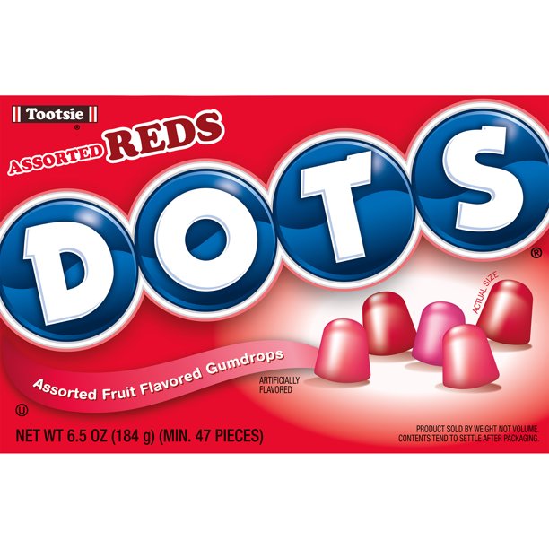Tootsie Dots All Reds Gummy Candy, 6.5oz