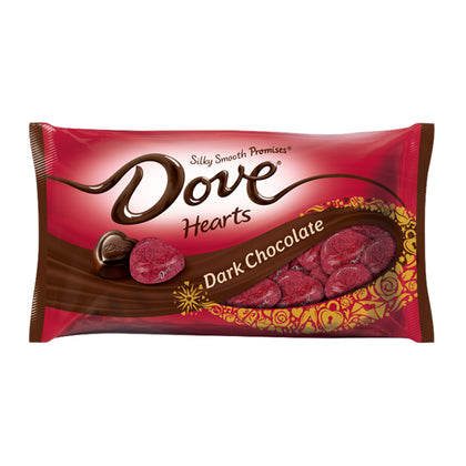 DOVE PROMISES Valentine Dark Chocolate Candy Hearts 8.87 oz