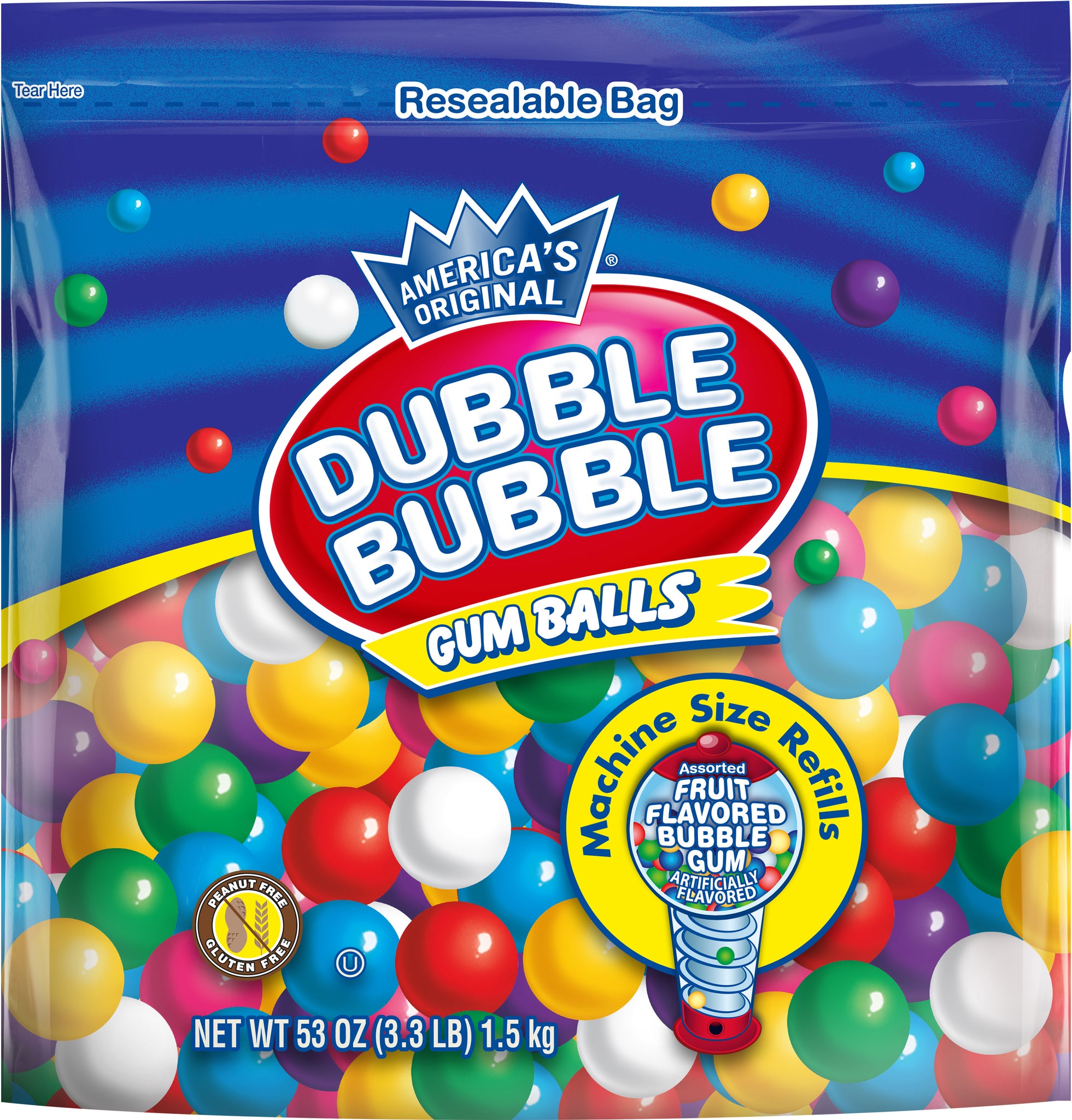 Dubble Bubble Gum Balls, 53oz