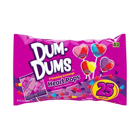 Dum-Dums Friendship Exchange Heart Pops, 25ct, 8.8oz