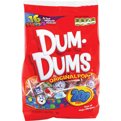 Dum Dums Original Lollipops, 200ct, 33.9oz