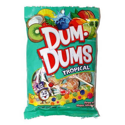 Dum Dums Lollipops, Tropical, 3.5oz
