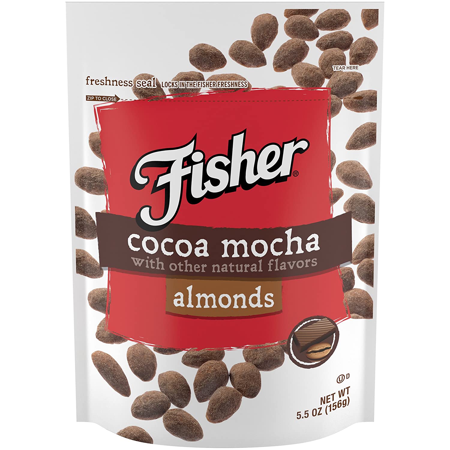 Fisher Cocoa Mocha Almonds, 5.5 oz