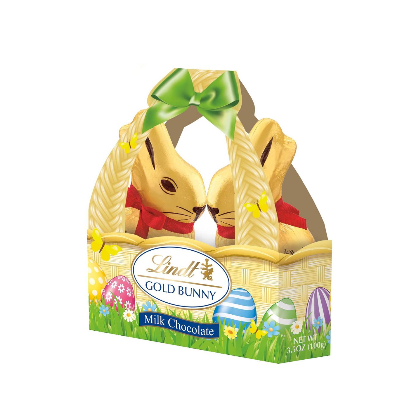 Lindt Easter Gold Bunny Milk Chocolate Basket, 3.5oz