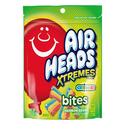 Air Heads Xtremes Bites, Rainbow Berry, 9oz Bag