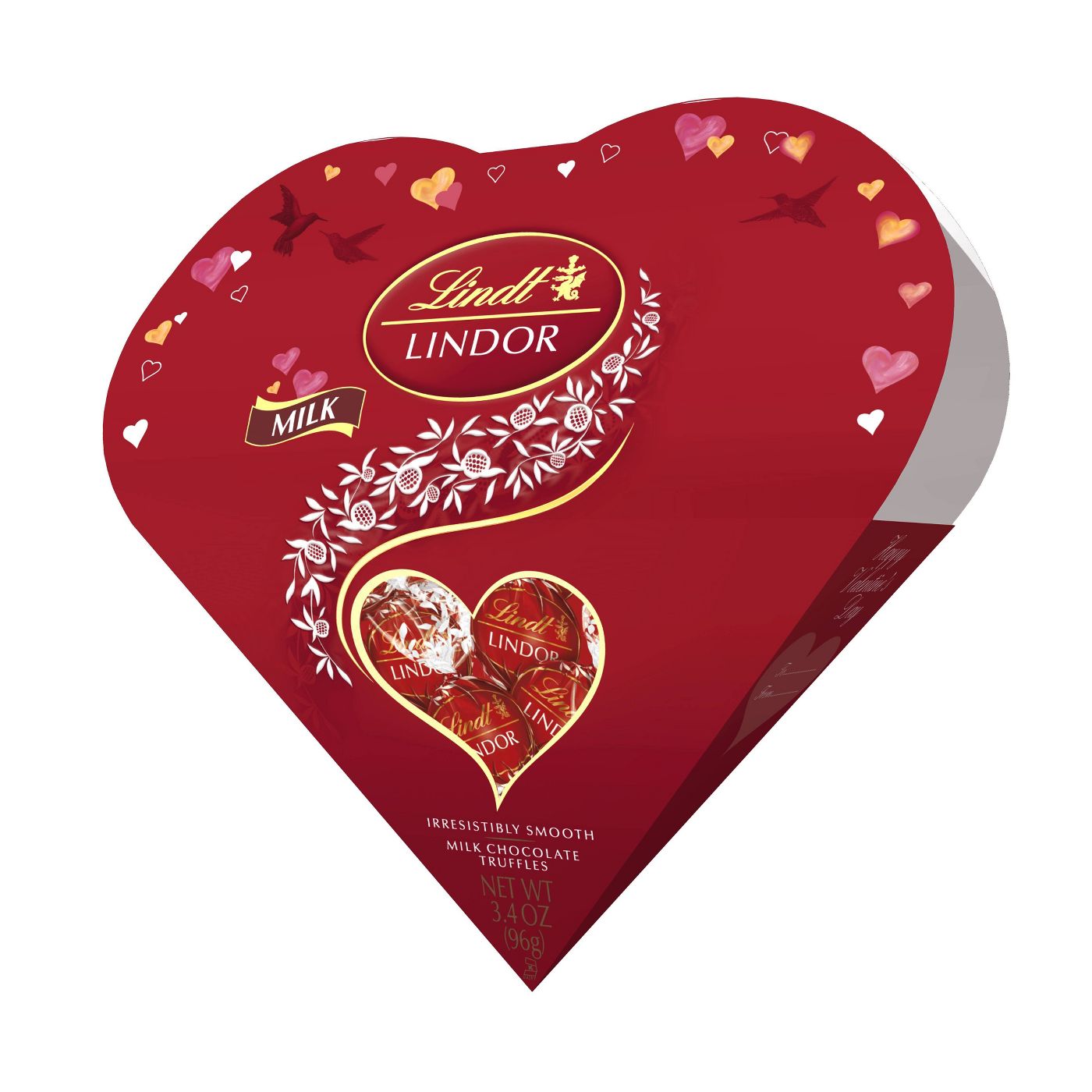 Lindt Lindor Valentine's Day Friendship Heart Milk Chocolate Truffles, 3.4oz