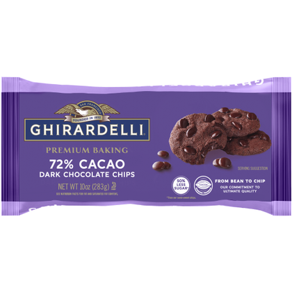 Ghirardelli 72% Cacao Dark Chocolate Chips, 10oz