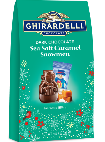 Ghirardelli Dark Chocolate Sea Salt Caramel Snowmen, 6oz