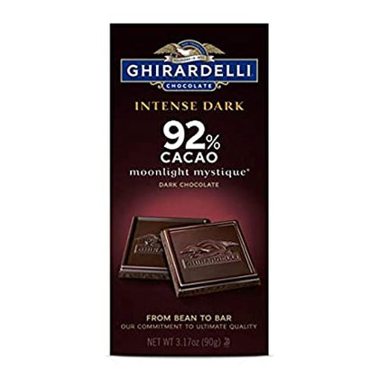 Ghirardelli Intense Dark 92% Cacao Moonlight Mystique Dark Chocolate, 3.17oz