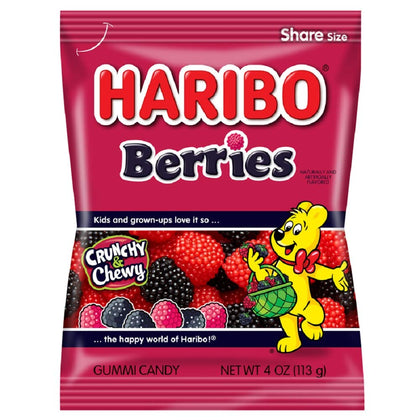 Haribo Berries Gummi Candy, 4oz