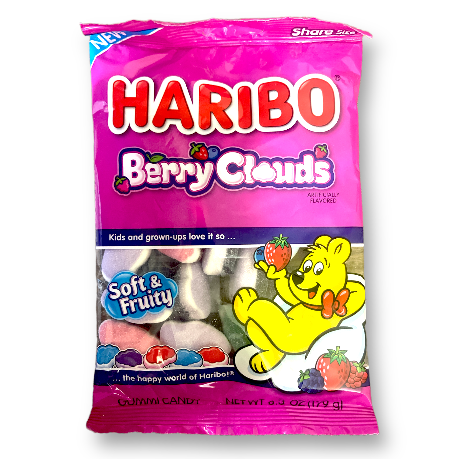 Haribo Berry Clouds Gummi Candy, 6.3oz Bag