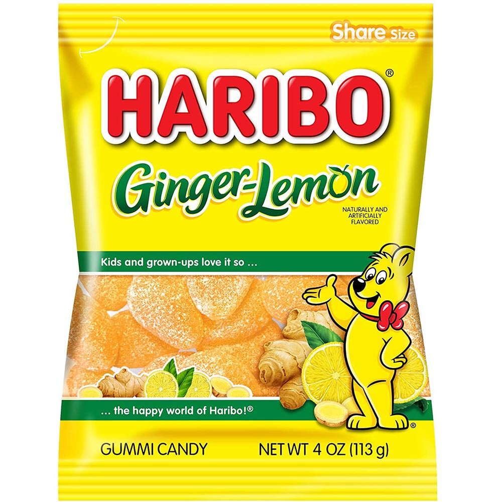 Haribo Ginger-Lemon Gummi Candy, 4 oz