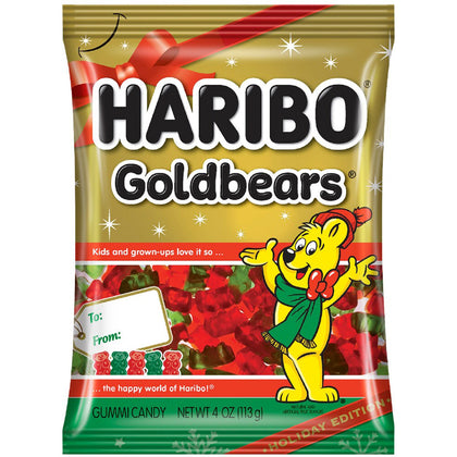 Haribo Goldbears Holiday Red & Green Gummies, 4oz