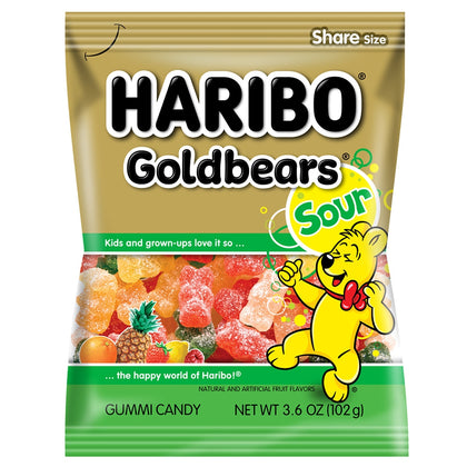 Haribo Goldbears Sour Gummi Candy, 3.6oz