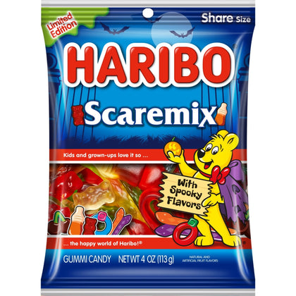 Haribo Scaremix Halloween Edition Gummy Candy, 4oz