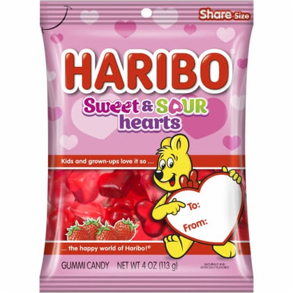 Haribo Sweet & Sour Hearts, 4oz