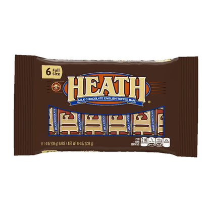 Heath English Toffee & Milk Chocolate Bar, 1.4oz/6ct, 8.4oz