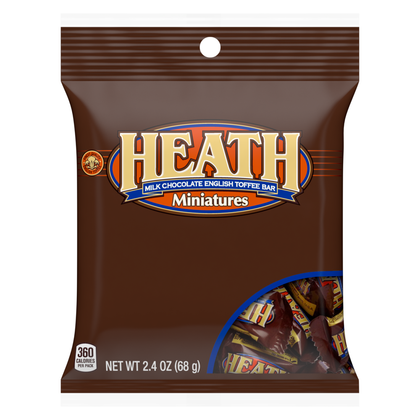 Heath Milk Chocolate English Toffee Bar Miniatures, 2.4oz