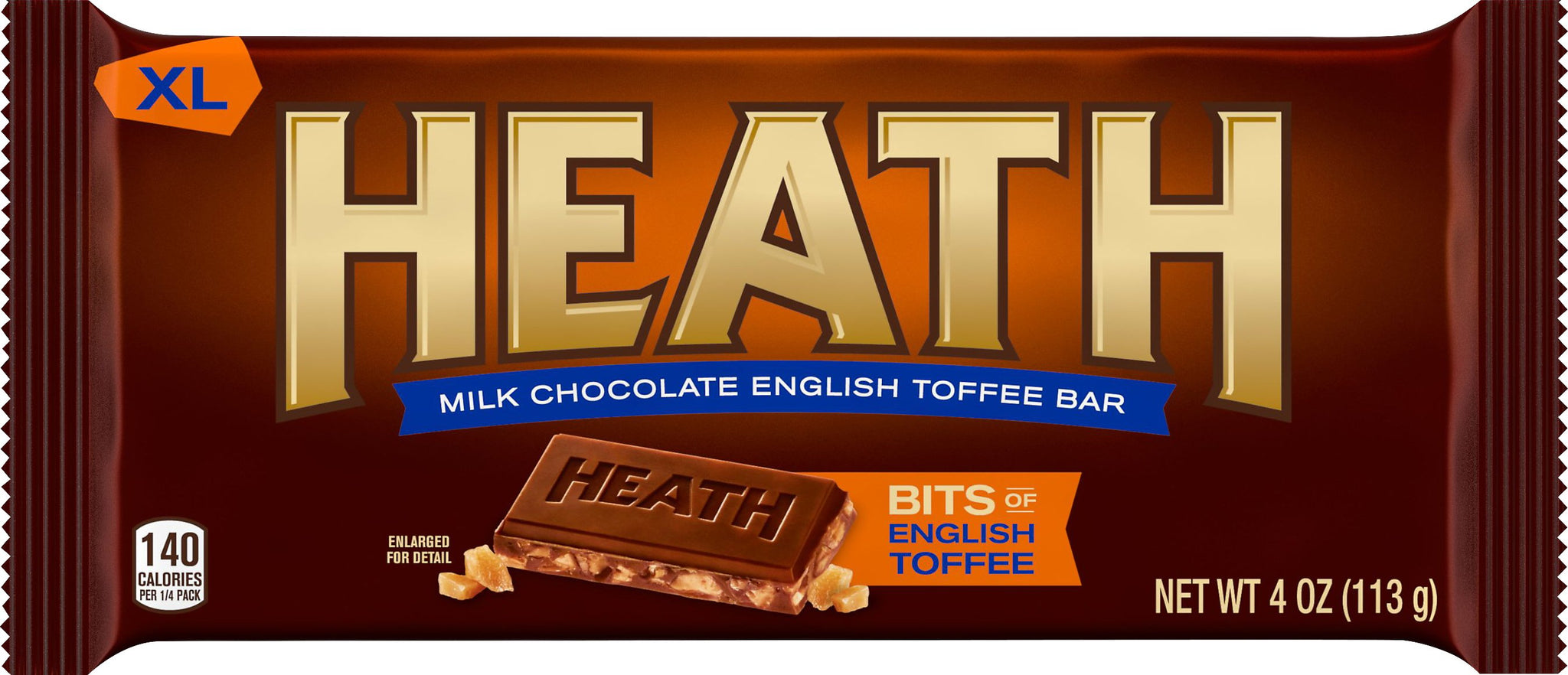 Heath, Milk Chocolate English Toffee XL Candy Bar, 4oz