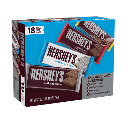 Hershey's Chocolate Candy Bar Assortment, 18ct, 27oz