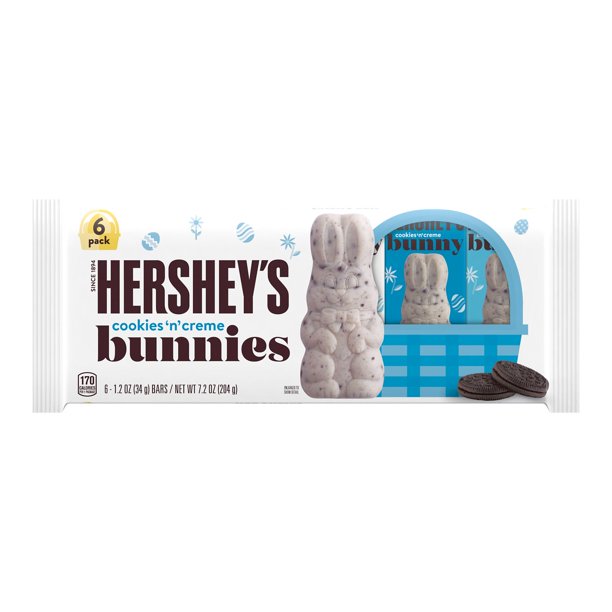 Hershey's Cookies and Creme Easter Bunny, 7.2oz/6ct