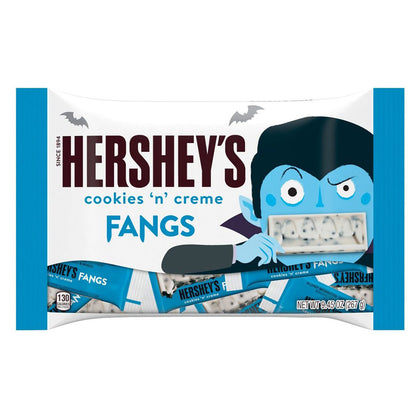 Hershey's, Fangs Cookies ‘n’ Creme Halloween Candy, 9.45oz