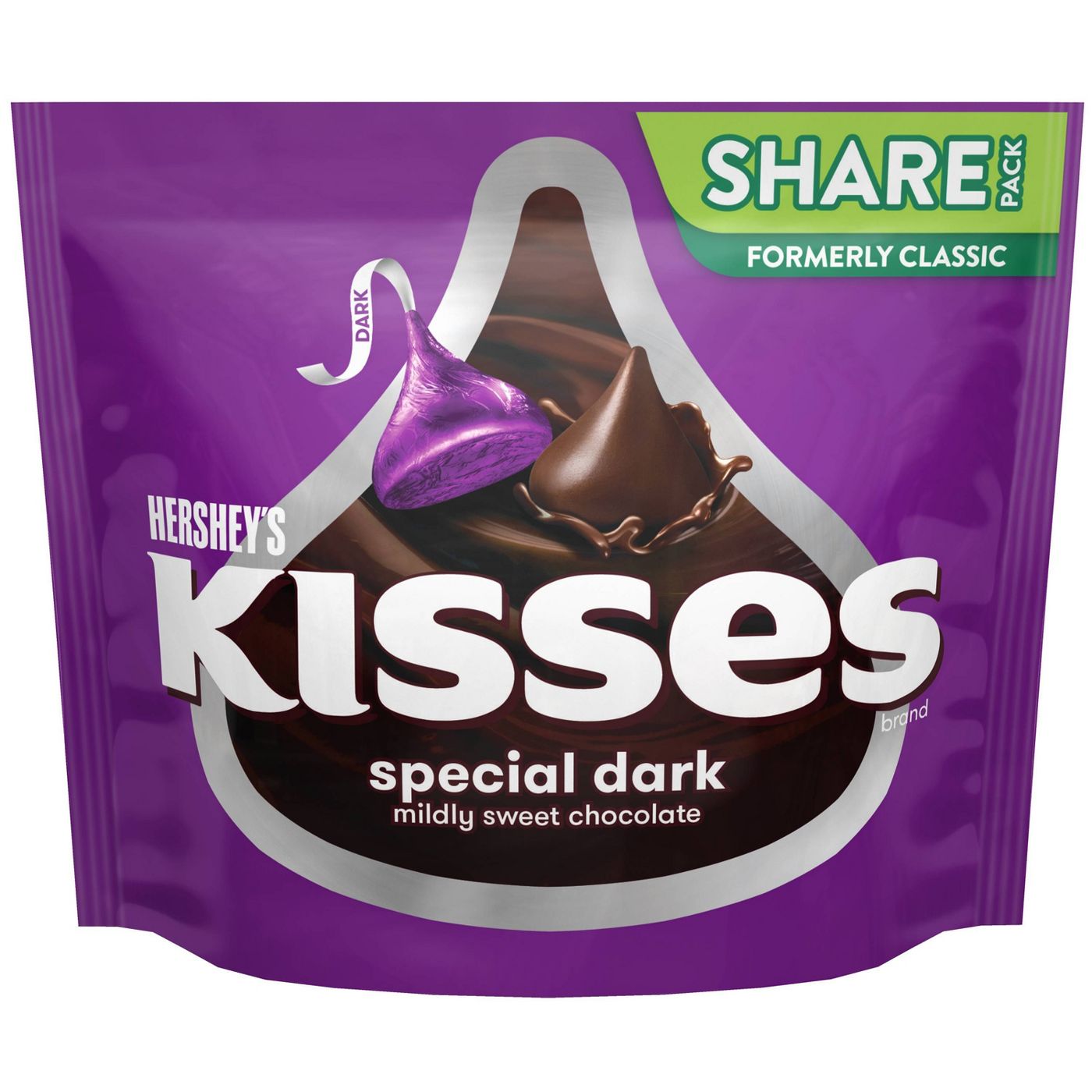 Hershey’s, Kisses Candy Share Pack, Dark Chocolate, 10oz