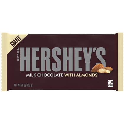 Hershey's, Milk Chocolate with Almonds Giant Candy Bar, 6.8oz