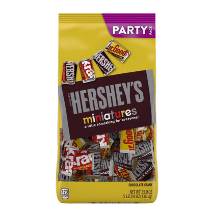 Hershey's Miniatures Assortment Chocolate Candy, Party Pack, 35.9oz