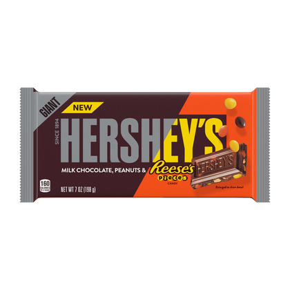 Hershey's Milk Chocolate with Reese's Pieces Giant Candy Bar, 7oz